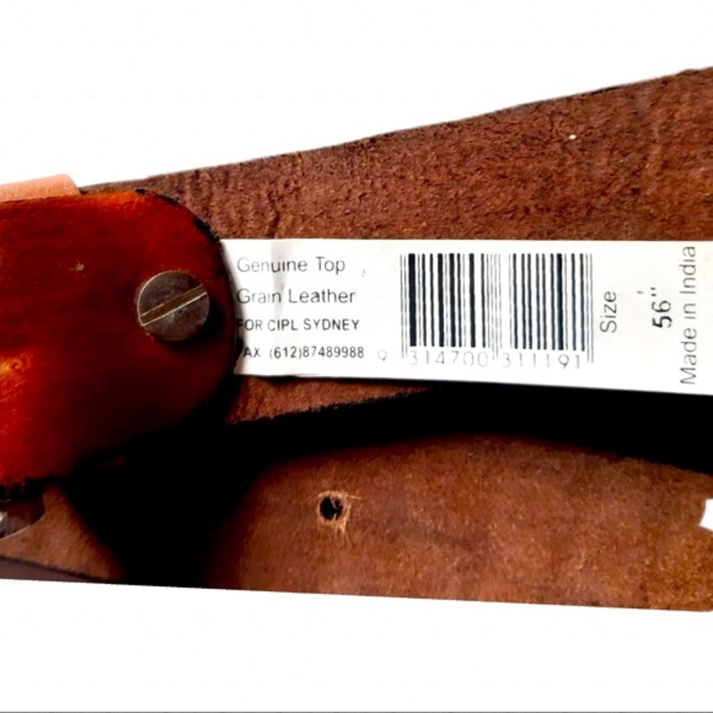 2 x $20‼️PLUS SIZE LEATHER  Men’s Belts Rustic Vintage Engraved Belt. Brand New - Picture 3 of 5